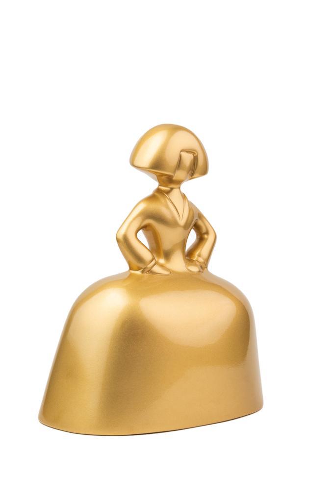 Menina Metalica Clásica. Color: Dorado.