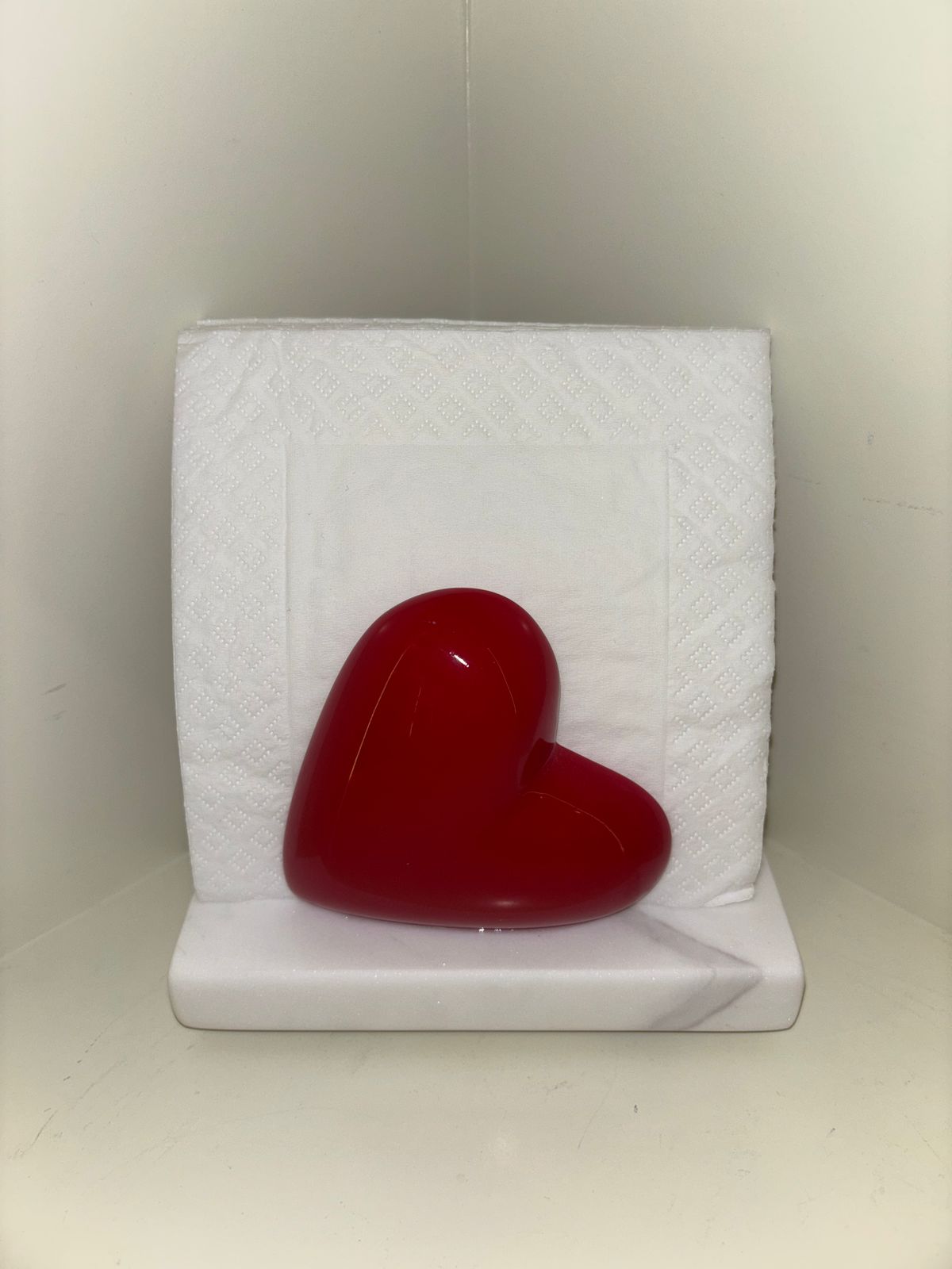 servilletero de resina con base de marmol