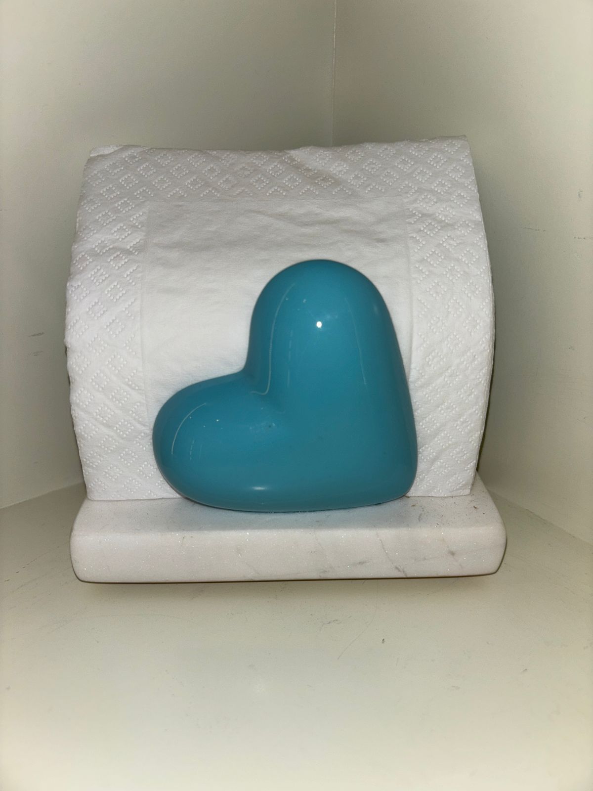 servilletero de resina con base de marmol