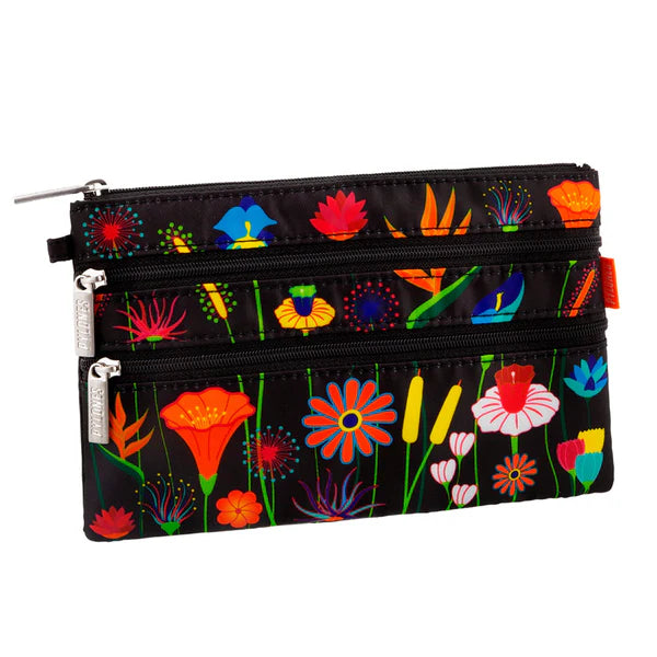 BOLSO CON 3 CIERRES FLOWER GARDEN