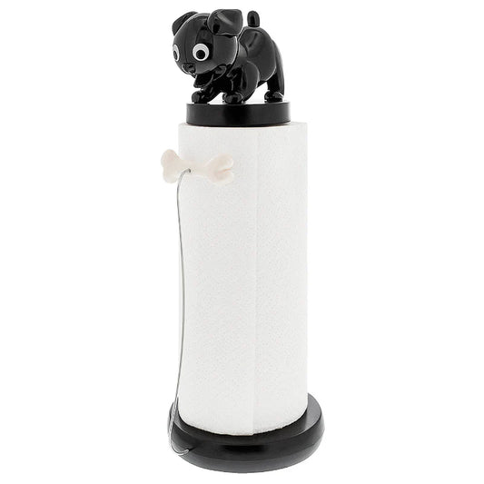 PORTA PAPEL TOALLA PERRITO NEGRO