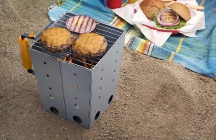 Parrilla de Camping y Encendedor de Chimenea