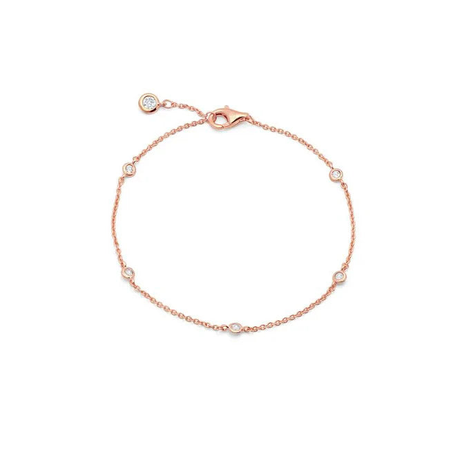 PULSERA DE BISEL ORO ROSADO