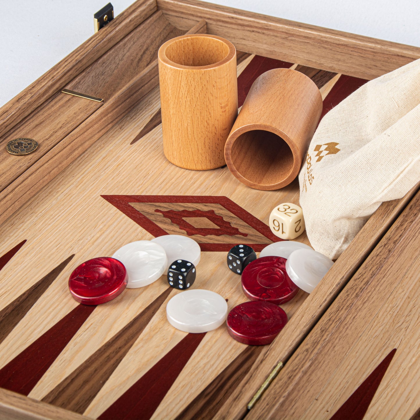 Backgammon Guinda de Madera