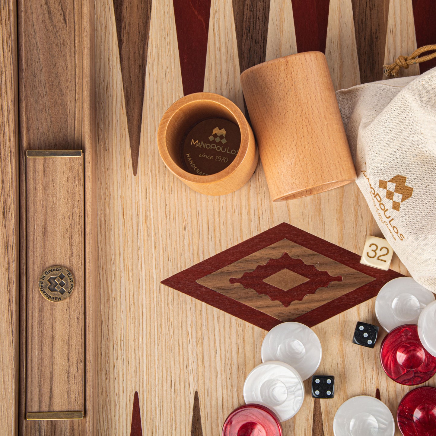 Backgammon Guinda de Madera