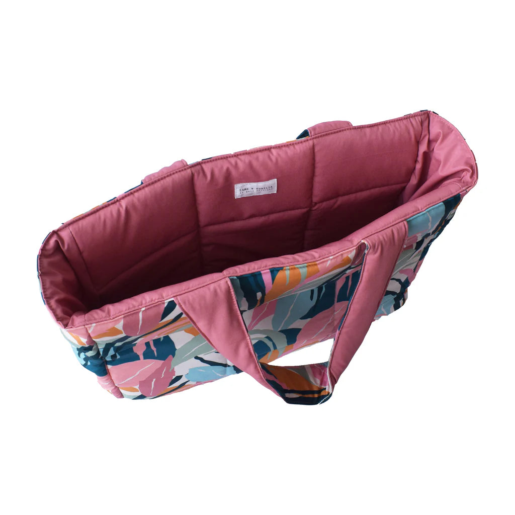 Tote Bag Reversible Hojas Pasteles