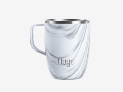 Fluye Mug White Marble 350ml