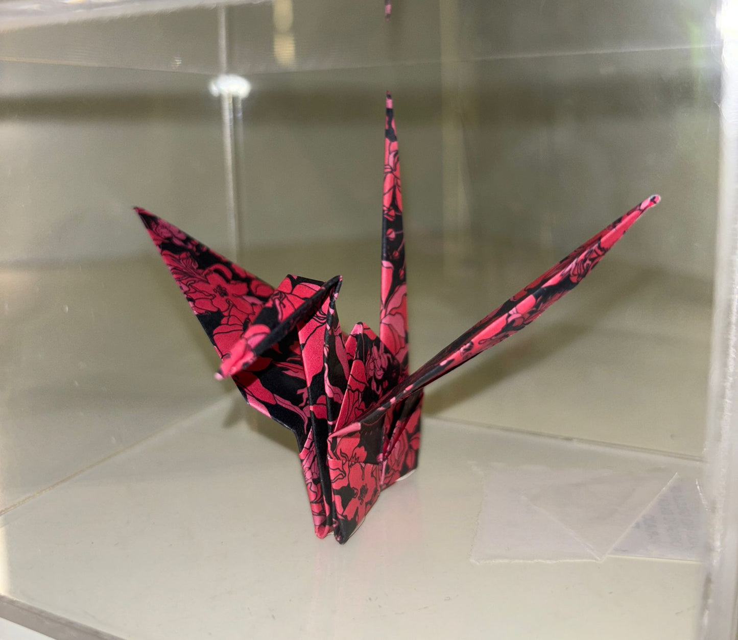 ADORNO GRULLA DE ORIGAMI EN CAJA