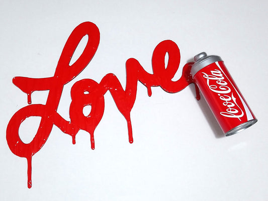 ESCULTURA GRAFFITi LOVE ROJO