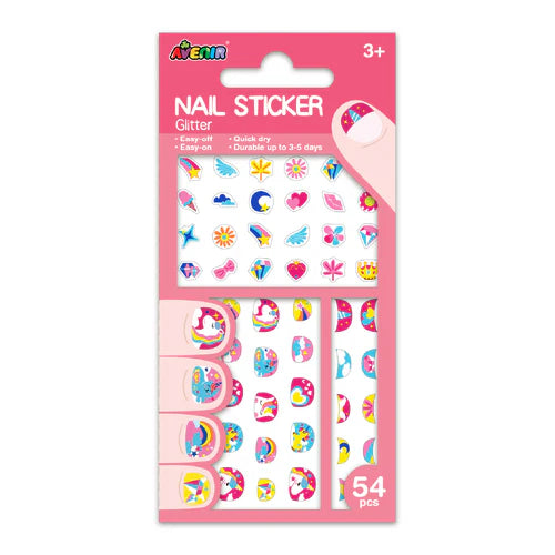 NAIL STICKER GLITTER-UNICORN