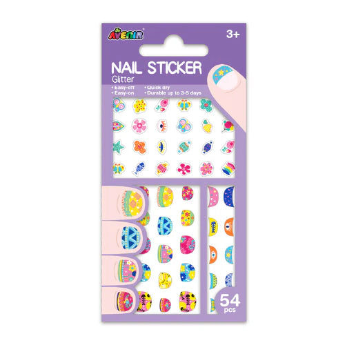 NAIL STICKER GLITTER-FLOWER