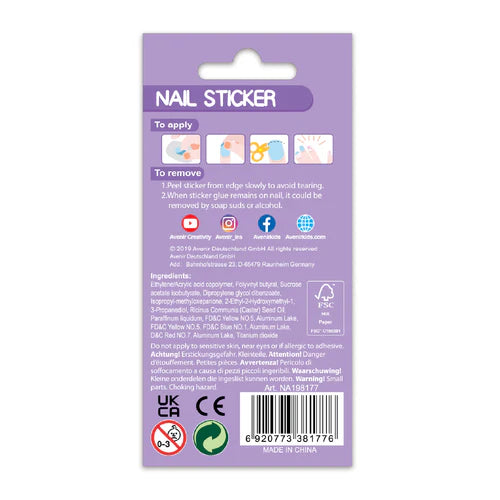 NAIL STICKER GLITTER-FLOWER