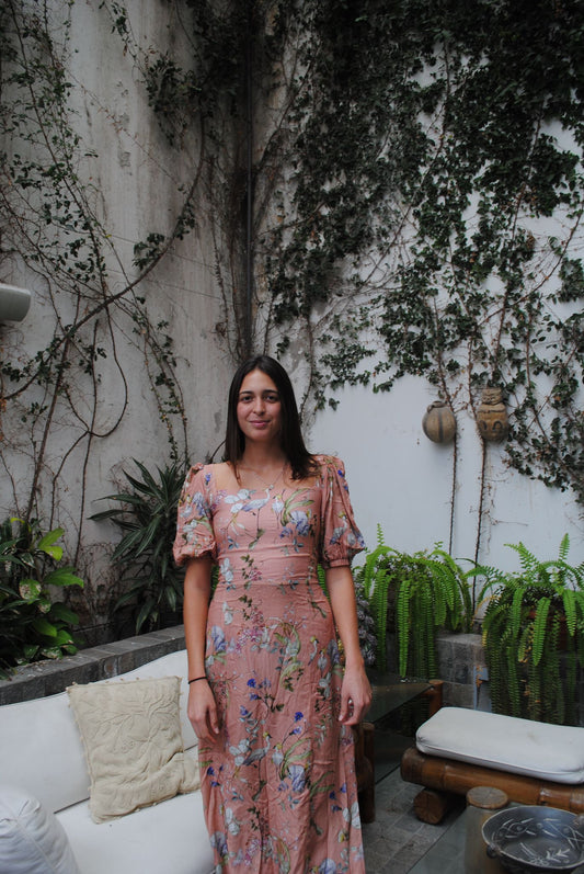 VESTIDO MIDI MANGA CORTA