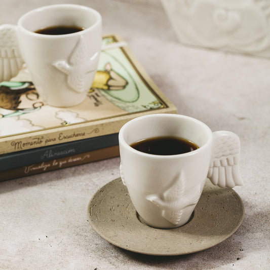 Set x2 Tazas Angel de Porcelana